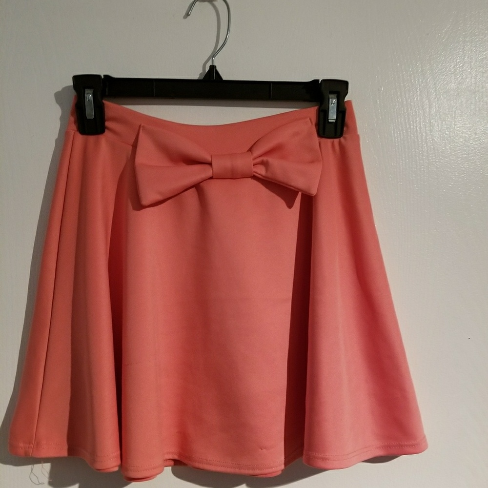 Coral skater skirt